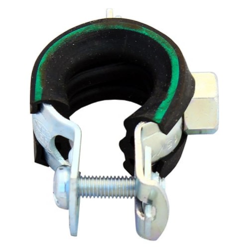 Хомут сантехнический крепежный трубный стальной оцинкованный с резиновой прокладкой Optimal Junior Mupro 18 мм