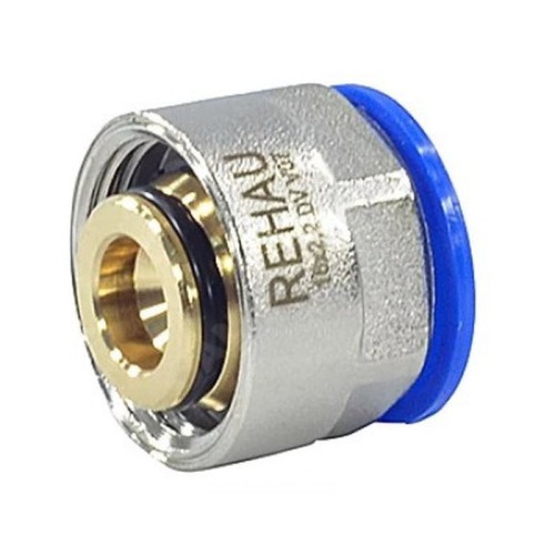 Евроконус латунный Дн 16-2,2-3/4" для PE-X труб обжим накидная гайка RAUTITAN flex Rehau в Екатеринбурге