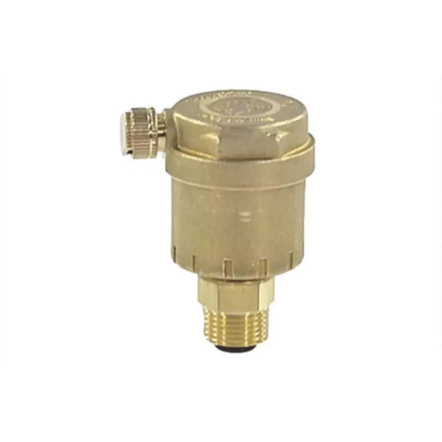 Воздухоотводчик автоматический латунный Ду-10 (3/8") Ру-14 НР (НАР) прямой с запорным клапаном Giacomini R88I в Екатеринбурге