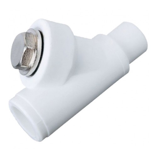 Фильтр PP-R сетчатый белый Дн 20 45гр внутренняя пайка RTP (РосТурПласт) в Екатеринбурге