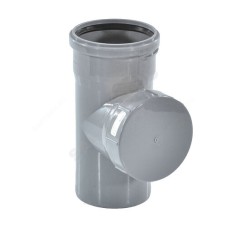 Ревизия канализационная PP-H с крышкой серая Дн 50 б/нап в/к VALFEX