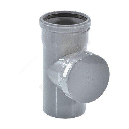 Ревизия канализационная PP-H с крышкой серая Дн 110 б/нап в/к VALFEX в Екатеринбурге