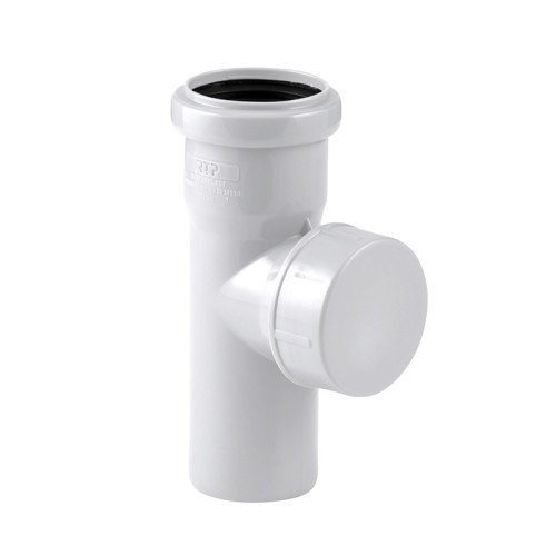 Ревизия канализационная PP-M с крышкой белая Дн 50 бесшумный б/нап в/к RTP (РосТурПласт) в Екатеринбурге