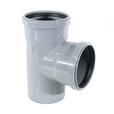 Тройник канализационный PP-MD светло-серый Дн 160-110 87гр (DN150-100) бесшумный б/нап в/к Ostendorf Skolan dB SKEA