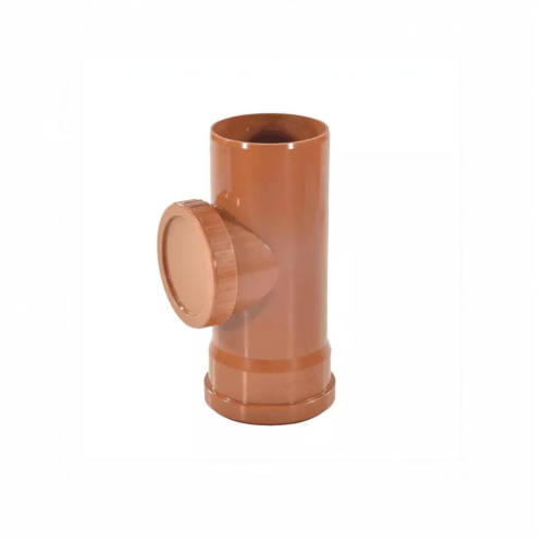 Ревизия канализационная PP-B с крышкой коричневая Дн 200-160 б/нап в/к RTP (РосТурПласт) в Екатеринбурге