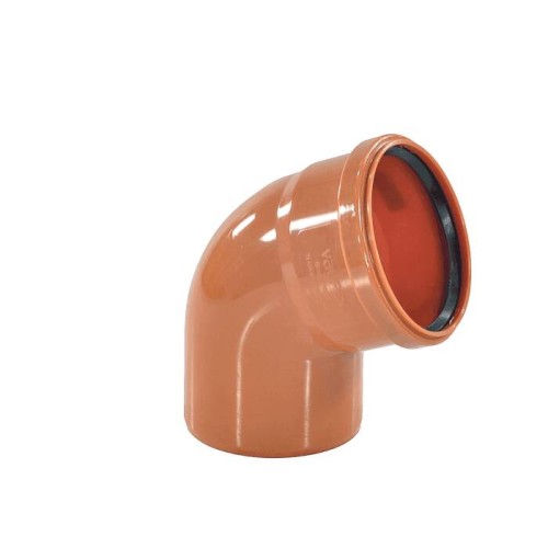 Отвод канализационный PP-B коричневый Дн 160 67,5гр б/нап в/к VALFEX в Екатеринбурге
