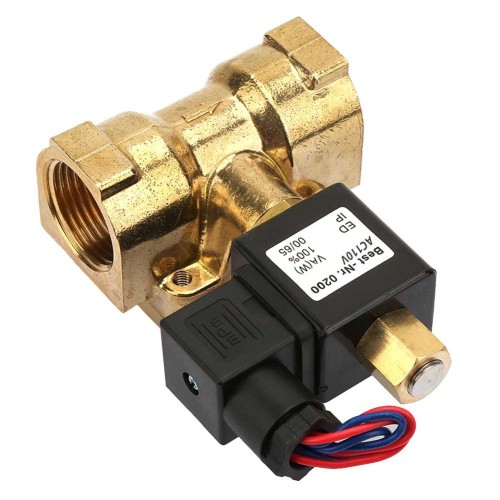 Клапан электромагнитный латунный открытый обратного действия с внутренней резьбой 1,6 МПа 32х111,3 мм 1 1/4" в Екатеринбурге