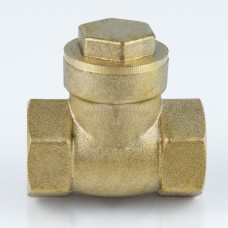 Клапан обратный латунный поворотный с внутренней резьбой EPDM 1,6 МПа 15х47 мм