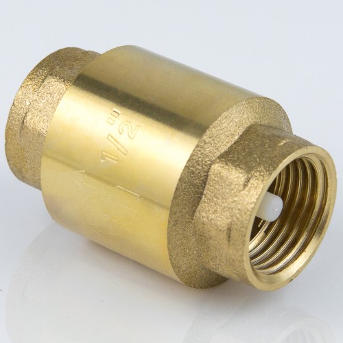 Клапан обратный латунный осевой пружинный с внутренней резьбой 1,6 МПа 20х49 мм в Екатеринбурге