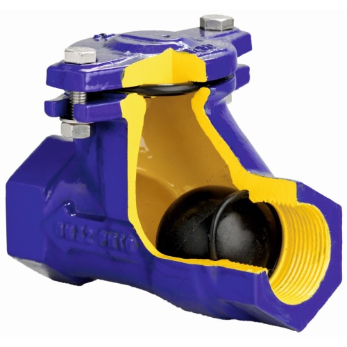 Клапан обратный чугунный Y-тип с внутренней резьбой NBR 1,6 МПа D-022S ABRA 25х120 мм в Екатеринбурге