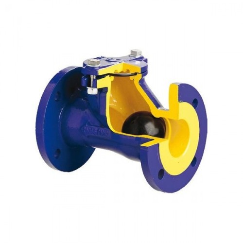 Клапан обратный чугунный Y-тип фланцевый NBR 1,6 МПа D-022 ABRA 80х260 мм в Екатеринбурге