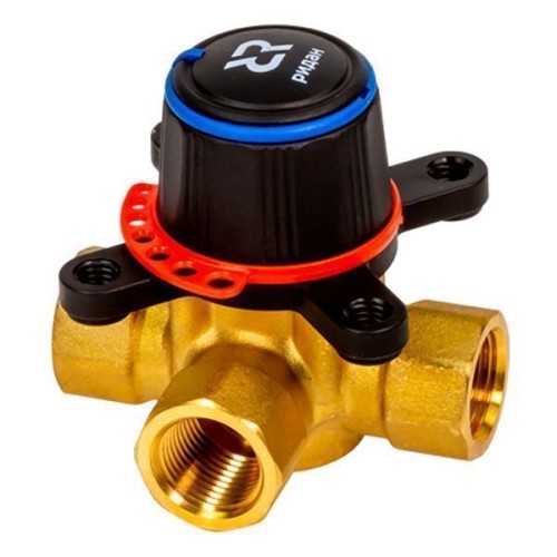 Клапан регулирующий латунный трехходовой с внутренней резьбой 1,0 МПа HRB-3R Ридан 40х115 мм 1 1/2" в Екатеринбурге