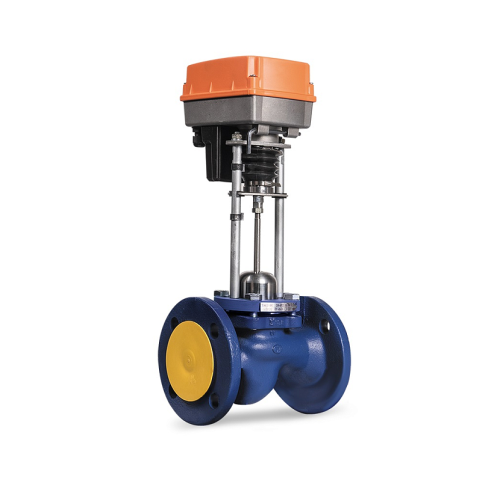 Клапан запорно-регулирующий чугуный односедельный с электроприводом фланцевый 1,6 МПа TRV Теплосила 40х200 мм в Екатеринбурге