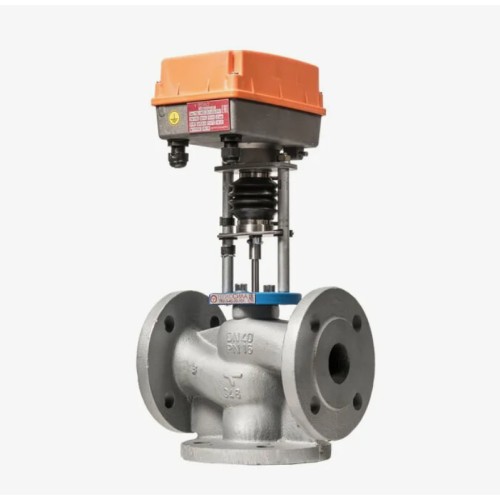 Клапан регулирующий чугуный смесительно-разделительный с электроприводом фланцевый 1,6 МПа TRV-3 Теплосила 32х180 мм в Екатеринбурге