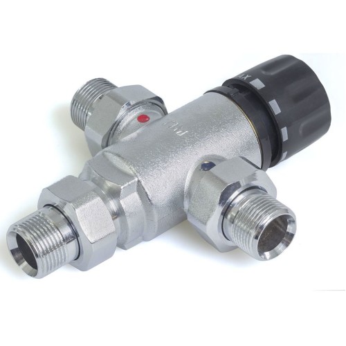 Клапан смесительный латунный термостатический с наружной резьбой-американкой 1,0 МПа TermoFar FAR 20 мм 3/4" в Екатеринбурге