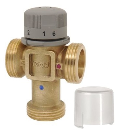 Клапан смесительный латунный термостатический седельный с внутренней резьбой 1,0 МПа Icma 20х68 мм в Екатеринбурге