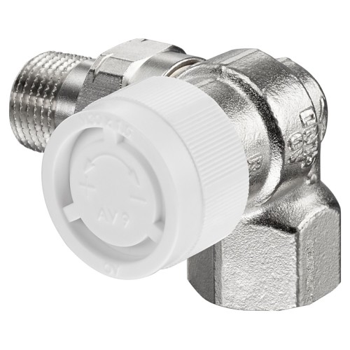 Клапан термостатический трехосевой правый Ду-15 (1/2") Ру-10 ВР-НР (ВН-НАР) серия AV9 Oventrop в Екатеринбурге