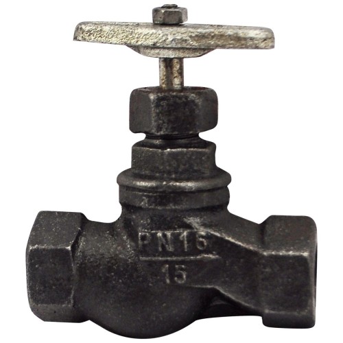 Клапан запорный чугунный с внутренней резьбой 1,6 МПа 15кч18п Китай 32х140 мм в Екатеринбурге