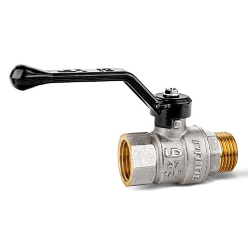 Кран запорный латунный со спускником стандартнопроходной с ручкой-рычагом ВР (ВН) Ру 40 LD Pride LD 15 мм 1/2" в Екатеринбурге