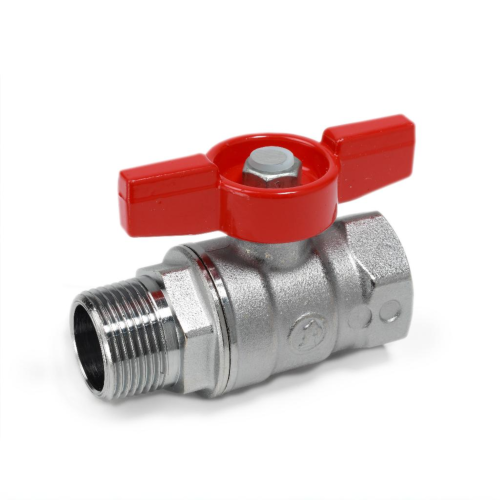 Кран запорный латунный полнопроходной с ручкой-бабочкой ВР-НР Ру 42 R914 Giacomini 15х67 мм 1/2" в Екатеринбурге