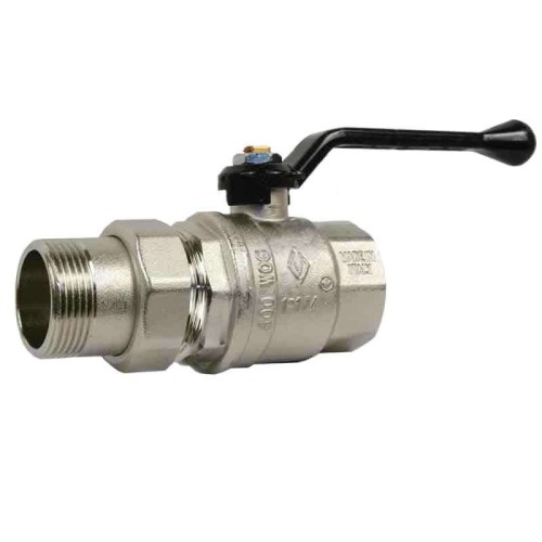 Кран запорный латунный стандартнопроходной с ручкой-рычагом ВР (ВН) Ру 40 Bugatti 600 Bugatti 15 мм 1/2" в Екатеринбурге