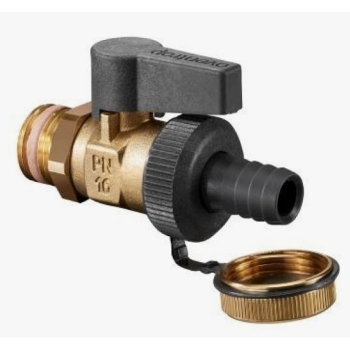 Кран запорный латунный полнопроходной с ручкой-рычагом НР-штуцер Ру 16 Optiflex KFE Oventrop 15 мм 1/2" в Екатеринбурге