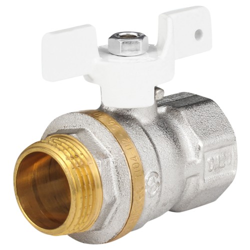 Кран запорный латунный стандартнопроходной с ручкой-бабочкой ВР (ВН) Ру 40 Aquasfera Standard 1133 Aquasfera 15 мм 1/2" в Екатеринбурге