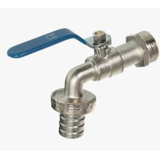 Кран запорный латунный угловой стандартнопроходной с ручкой-рычагом НР Ру 16 Genebre 3059 Genebre 15 мм 3/4"