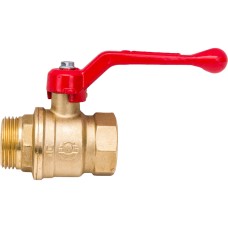 Кран запорный латунный стандартнопроходной с ручкой-рычагом ВР-НР Ру 40 RTP (РосТурПласт) 15 мм 1/2"