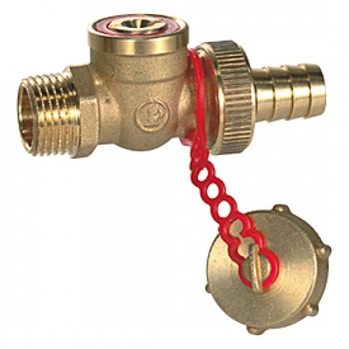 Кран шаровый латунный сливной стандартнопроходной со штуцером НР Ру 10 R608 Giacomini 15х78 мм 1/2" в Екатеринбурге