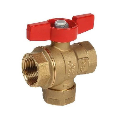 Кран запорный латунный с фильтром полнопроходной с ручкой-бабочкой ВР (ВН) Ру 32 R701 Giacomini 15 мм 1/2" в Екатеринбурге