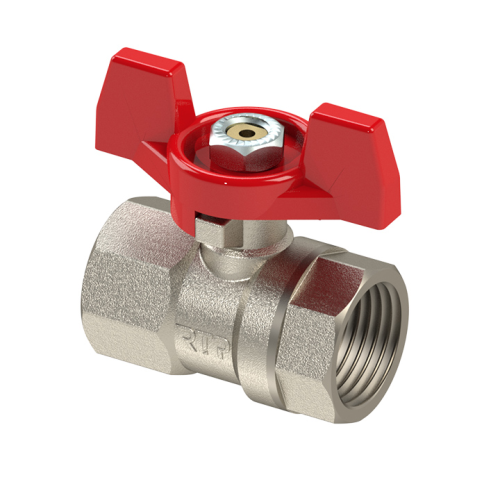Кран запорный латунный стандартнопроходной с ручкой-бабочкой ВР (ВН) Ру 16 ПРАКТИК 130 ГАЛЛОП 20 мм 3/4" в Екатеринбурге
