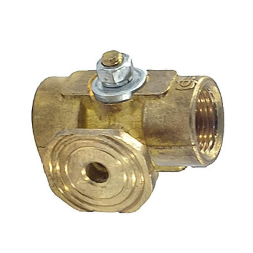 Кран латунный трехходовой стандартнопроходной для манометра с фланцем без ручки ВР (ВН) Ру 16 11Б18БК, КПТ ВИПРА 15 мм 1/2" в Екатеринбурге