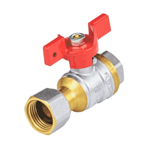 Кран запорный латунный полнопроходной с ручкой-бабочкой ВР (ВН) Ру 40 Dist Стандарт Dist 20 мм 3/4" в Екатеринбурге