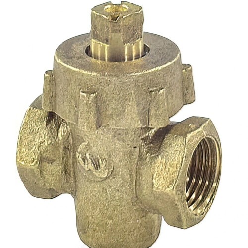 Кран латунный пробко-сальниковый стандартнопроходной ВР (ВН) Ру 10 11б6бк ККАЗ 15х55 мм 1/2" в Екатеринбурге