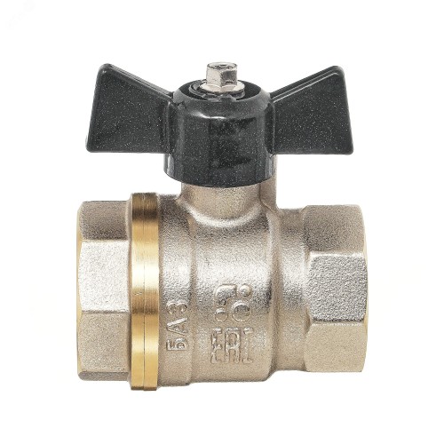 Кран запорный латунный угловой стандартнопроходной с ручкой-бабочкой ВР (ВН) Ру 40 Pride LD 15 мм 1/2" в Екатеринбурге