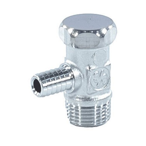 Кран шаровый латунный сливной стандартнопроходной НР-штуцер Ру 10 R65D Giacomini 10 мм 3/8" в Екатеринбурге