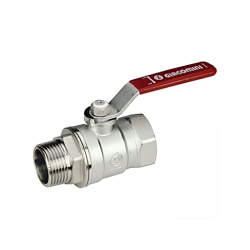 Кран запорный латунный стандартнопроходной с ручкой-рычагом ВР-НР Ру 42 R254DL Giacomini 10х55 мм 3/8" в Екатеринбурге