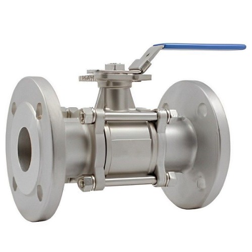 Кран запорный нержавеющий фланцевый полнопроходной ручка-рычаг Ру 16 AISI 316 Rushwork 7528 Rushwork 80х180 мм в Екатеринбурге