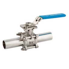 Кран шаровый нержавеющий под приварку стандартнопроходной Ру 40 AISI 316 BV61L ABRA 80х306 мм 3"