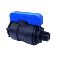 Компрессионный кран ПНД Ду-26 (3/4"-1") ВР-НР (ВН-НАР) Ру-16 VALFEX