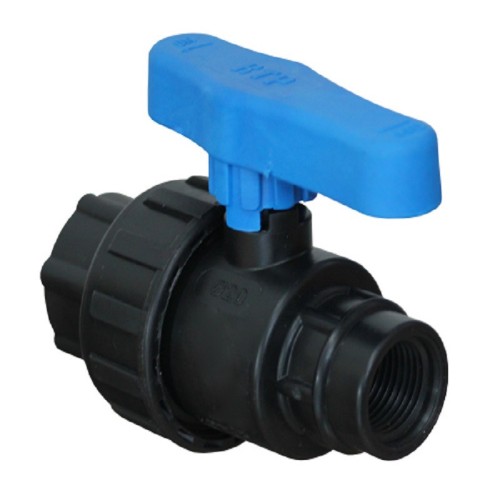 Компрессионный кран ПНД Ду-46 (2"-1 1/2") ВР (ВН) Ру-16 VALFEX в Екатеринбурге