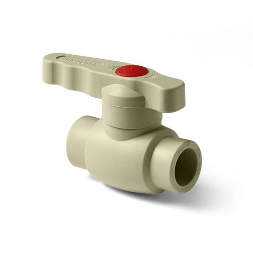 Кран полипропиленовый PP-R запорный прямой стандартнопроходной с внутренней пайкой серый ручка-рычаг Ру 10 Wavin Ekoplastik 63 мм ГОСТ 32415-2013 в Екатеринбурге