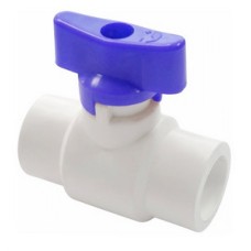 Кран полипропиленовый PP-R запорный прямой стандартнопроходной с внутренней пайкой белый ручка-бабочка Ру 25 VALFEX 25 мм ГОСТ 32415-2013