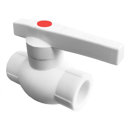 Кран полипропиленовый PP-R запорный прямой стандартнопроходной с внутренней пайкой белый ручка-рычаг Ру 10 Ultra Pro Aqua 50 мм ГОСТ 32415-2013 в Екатеринбурге