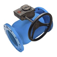 Кран запорный стальной фланцевый с редуктором стандартнопроходной Ст20 КШ.Р.Ф.З. PR 300х750 мм