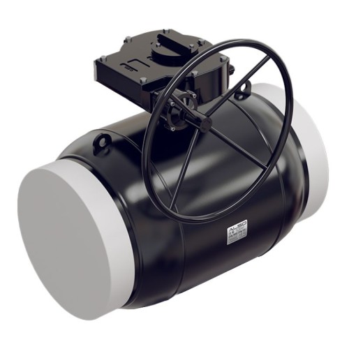 Кран запорный стальной под приварку с редуктором стандартнопроходной Ст20 КШ.П. ALSO 300х730 мм