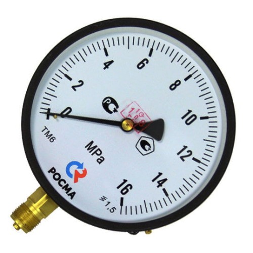 Манометр радиальный диаметр 150мм 0-10 кгс/см2 (0-1,0 МПа) М20х1,5 ТМ-610Р.00 Росма 6973 в Екатеринбурге