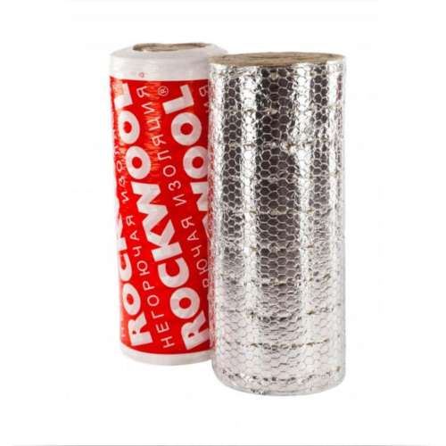 Рулон минеральная вата 25х1000-7 ROCKWOOL WIRED MAT 105 ALU 1 в Екатеринбурге