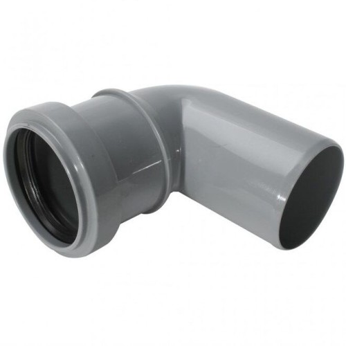 Отвод НПВХ (ПВХ) с раструбом Дн 50 87гр серый безнапорный в/к ТУ 6-49-33-92 Агригазполимер в Екатеринбурге
